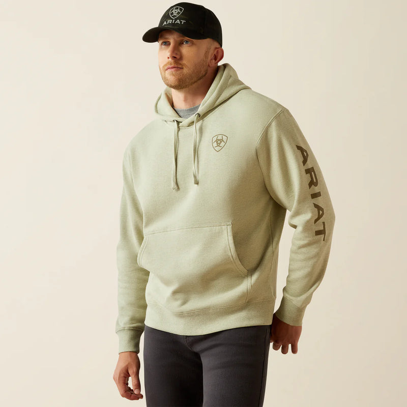 CL10055409-XXL Mens Ariat Hoodie W/Logo - Sage Heather