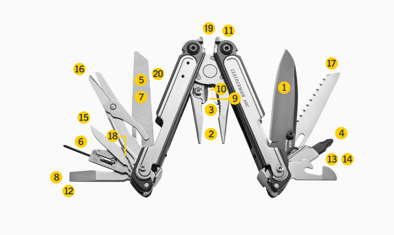 HG833076 Leatherman ARC- Black and Silver