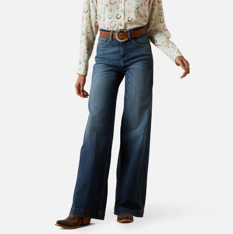 CL10061724 Ariat Ladies Jeans- Rosalie Ultra High Rise Wide Leg