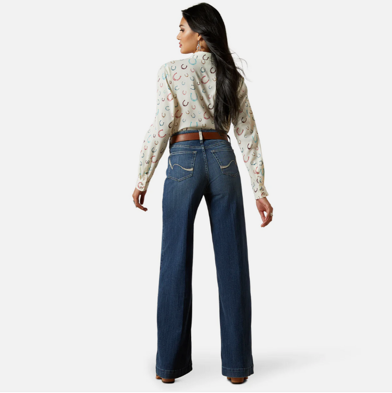 CL10061724 Ariat Ladies Jeans- Rosalie Ultra High Rise Wide Leg