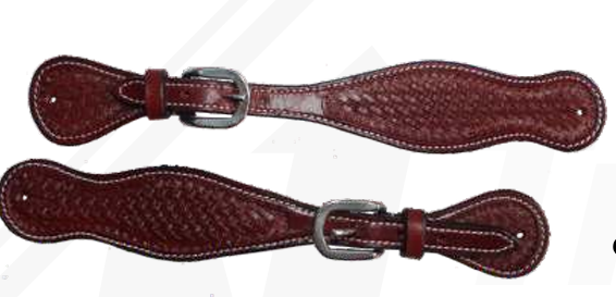 TKDZ2257 Spur Straps Basket Weave Dark Oil