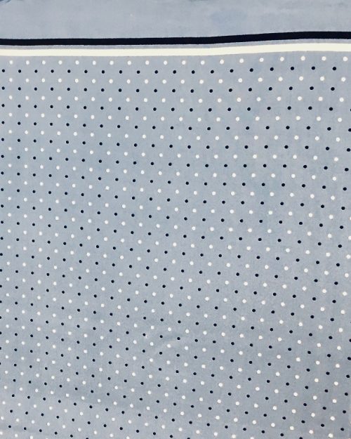 CLSCRFPLKA Scarf Silk Cowboy Polka Dot - Slate Blue