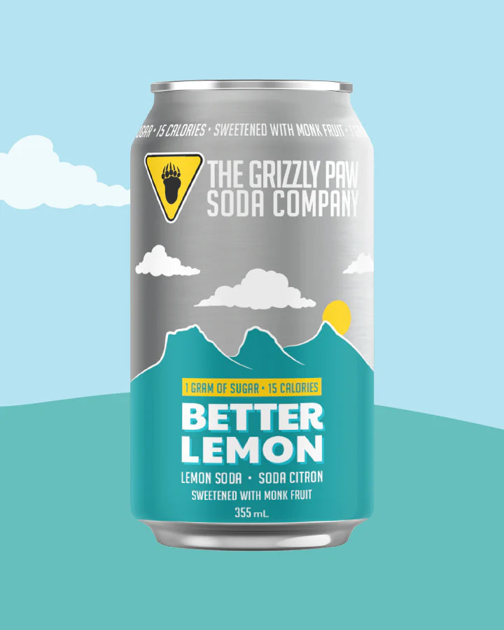 BGGP00066 The Grizzly Paw - Soda- 4 Pack - Lemon