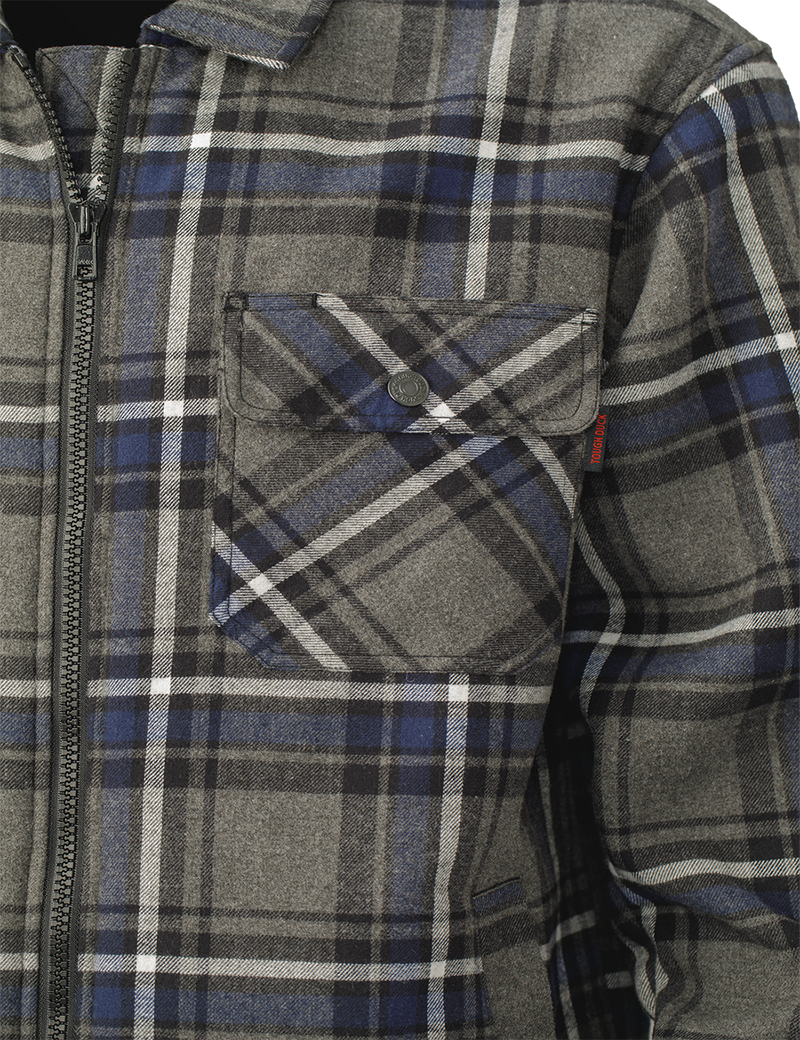 CLWS151-Char/Nav Sherpa Bonded Flannel Shirt