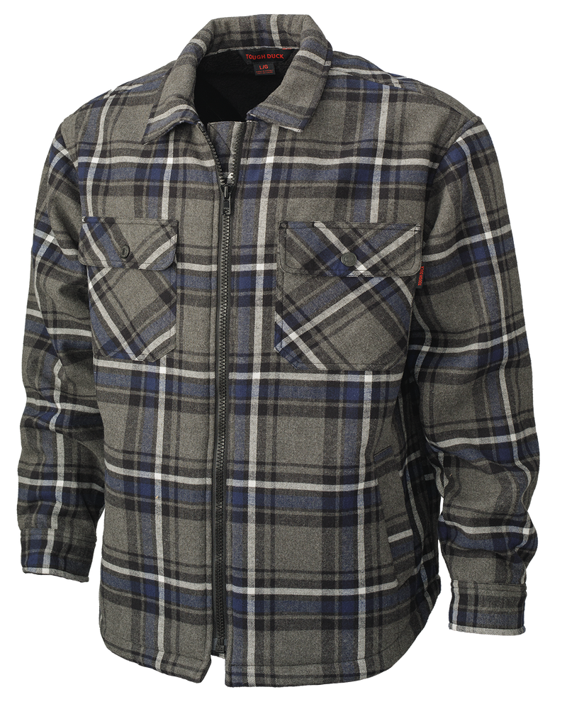 CLWS151-Char/Nav Sherpa Bonded Flannel Shirt