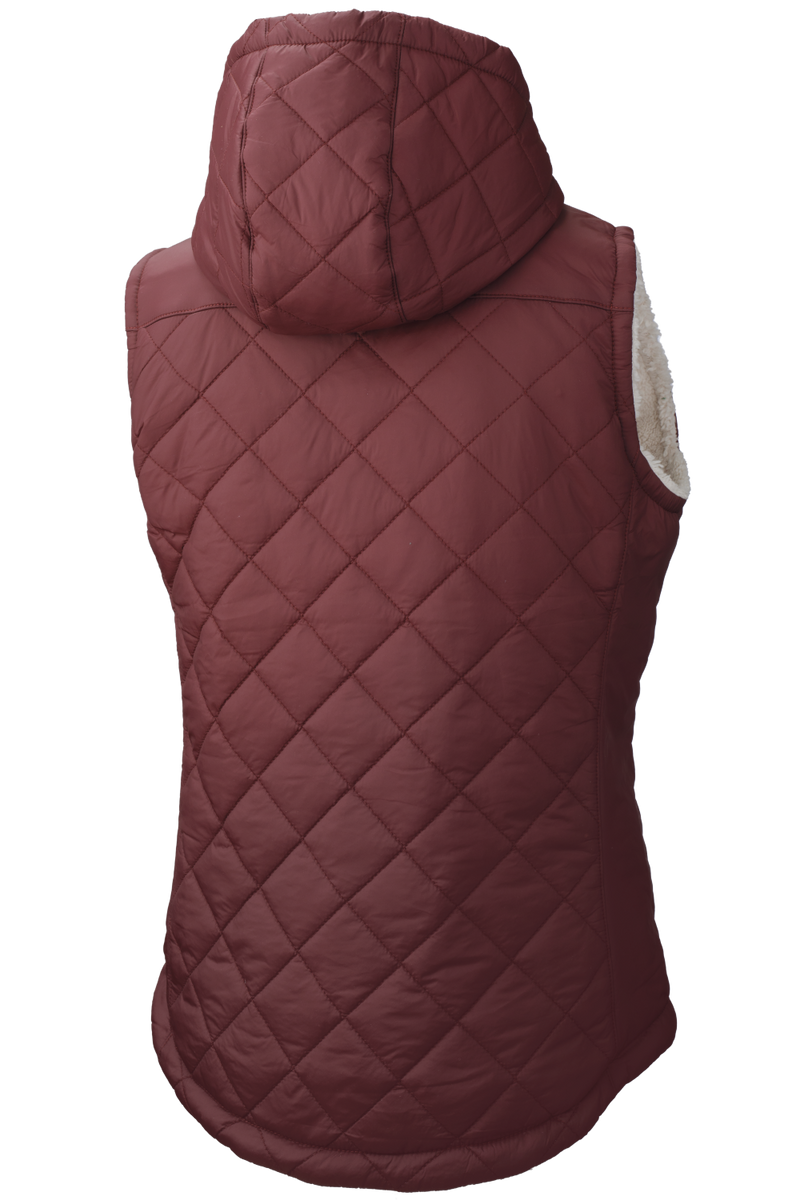 CLWV101-Cranbery Women's Vest Tough Duck Sherpa Lined