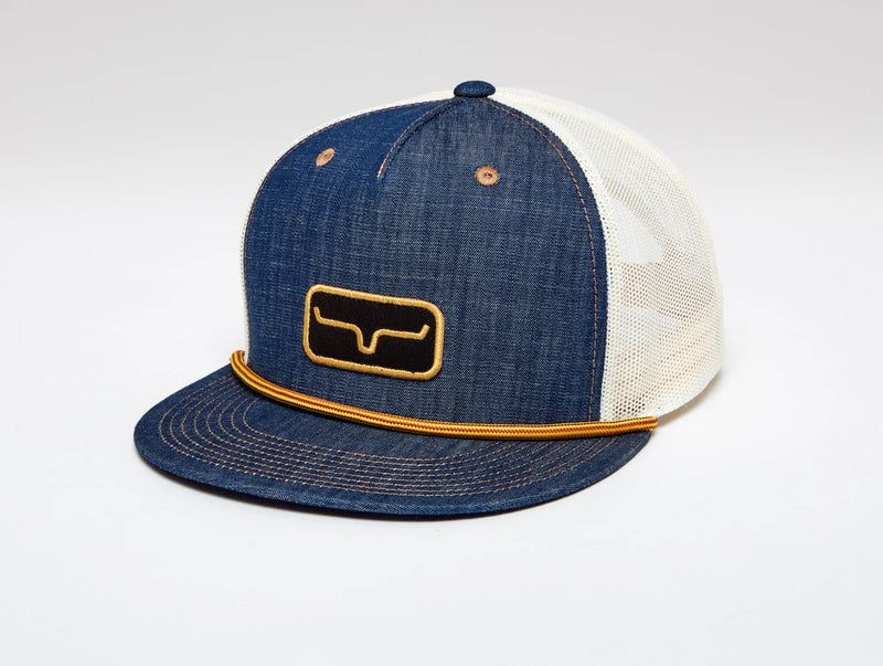 CLKIMES-HAT-Work Den Kimes Ranch  Ball Caps " Work Hard Trucker Denim"