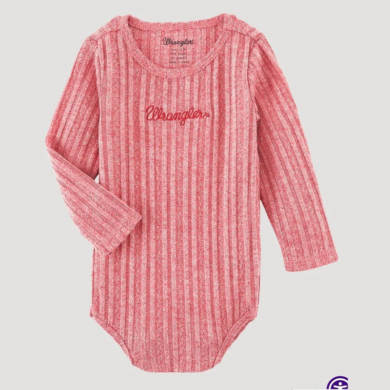 CL112338980-Baby Girl's Wrangler Knit Onesie - Pink