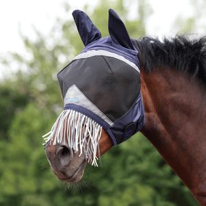 TKACC137 Fly Mask w/Ears & Fringe