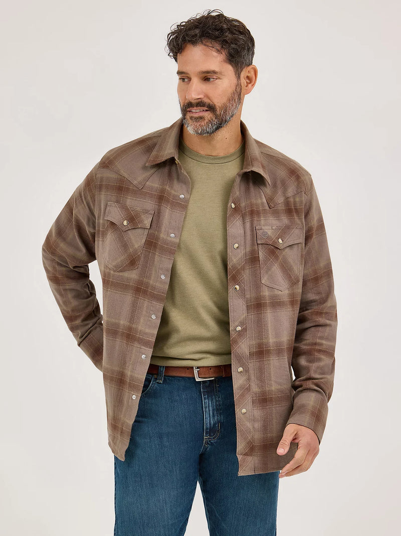 CL112370177  Mens Wrangler Flannel L/S Snap-Plaid