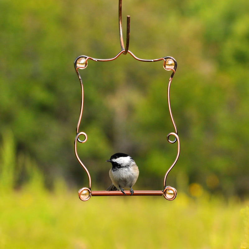 HG851221D Beaded Copper Hummingbird Feeder Perch