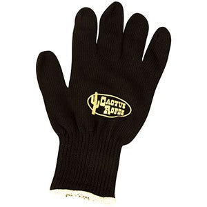 TKCOTTONROPEGLOVE-Medium Glove - Rope - Cactus- Black