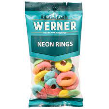 BGWE80179 Werner Candy - Neon Rings - 184g