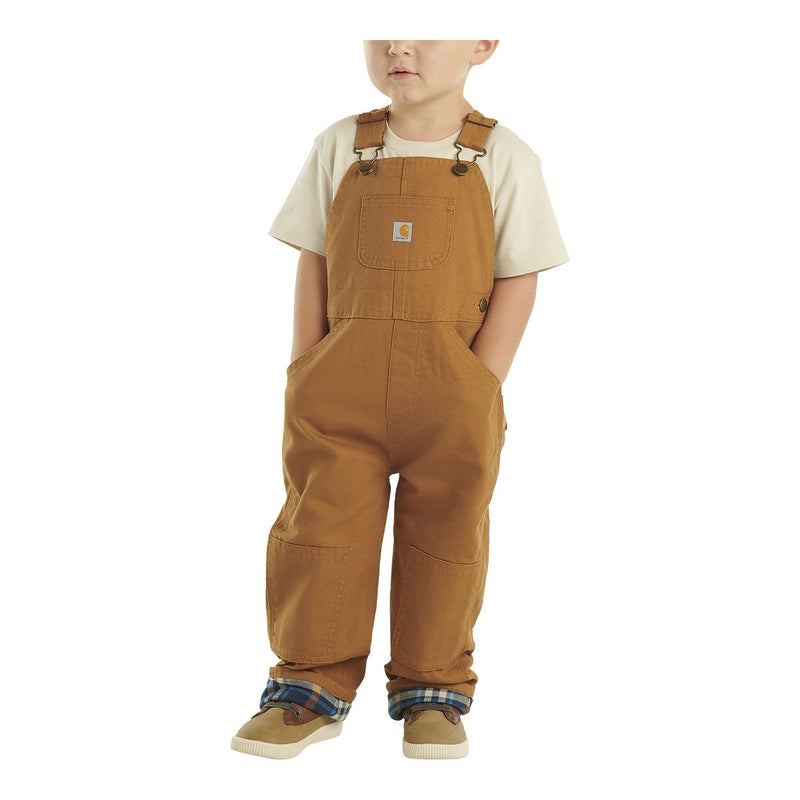CLCM8645 Carhartt Kids Canvas Flannel Lined Bib Overall