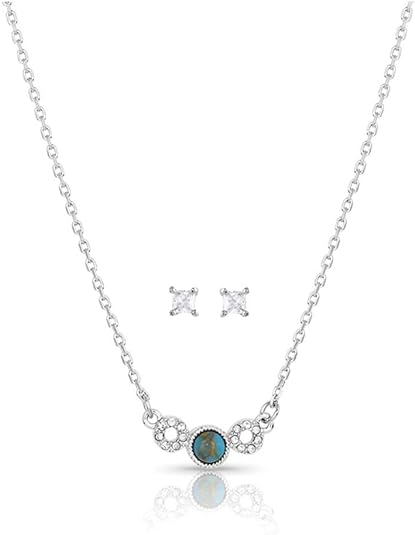BGJS5718 Jewelry Set- Graceful Balance Turquiose Crystal