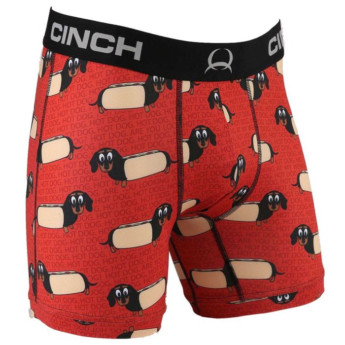CLMXY6010013 Cinch Men's 9" Boxer Briefs "Weiner Dog"