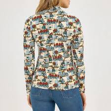 CL112371629 Wrangler Womens L/S - Cowboy Rodeo Print