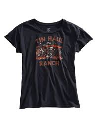 CL103950192-Black Womens T-shirt "Tin Haul Ranch"