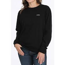 CLMAK7905005-Black Cinch Ladies Solid Crewneck