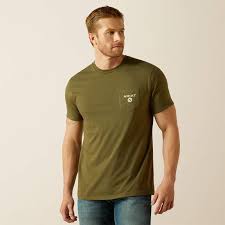CL10062414 Ariat Men's Tshirt Front pocket w/Logo on Back