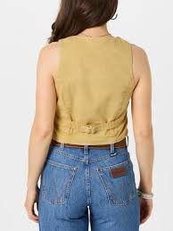 CLCTV7532001 GLD Womens Vest "Gold Button Up"