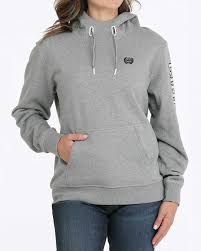 CLMAK7914001-Grey Cinch Ladies Hoodie (Logo Down Arm)