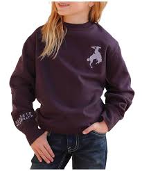 CLCWK8002005-Purple Cruel Girl L/S Sweatshirt