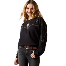 CL10065946 Ladies Ariat Crewneck "Hickory"