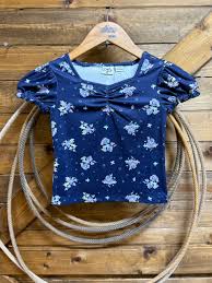 CLCTK8015001- Girls Cruel Girl Toddler Tee "Navy & Flowers"