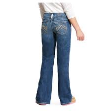CL10025985 Ariat Girls- Whipstitched Boot Cut- Dresden