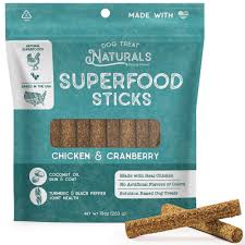 PS06042 Dog Treat Naturals Superfood Sticks 283g- Chicken & Cranberry