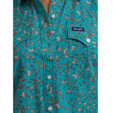 CL112375014-S-Green Wrangler Women's L/S Floral Print