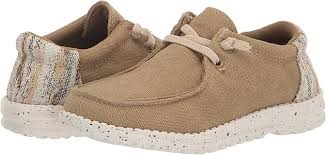 CL03-020-1793-3111-Roper Mens Shoe Tan Canvas w/ Multi Color Heel