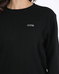 CLMAK7905005-Black Cinch Ladies Solid Crewneck