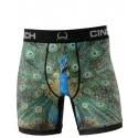 CLMXY6009016 MULTI Cinch Men's 6" Boxer Briefs "Peacock"