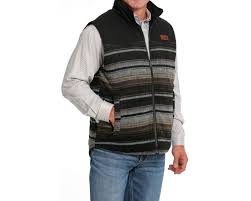 CLMWV1576003-Blk/Brwn Cinch Mens Reversible Vest