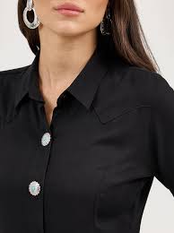 CL112371916 Ladies Wrabgle Concho Button Blouse