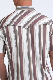 CLMTW1402015 Mens Cinch S/S Camp Shirt - Multi Retro Stripes