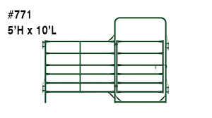 LE771 Corral Panel 10' w 4' Gate