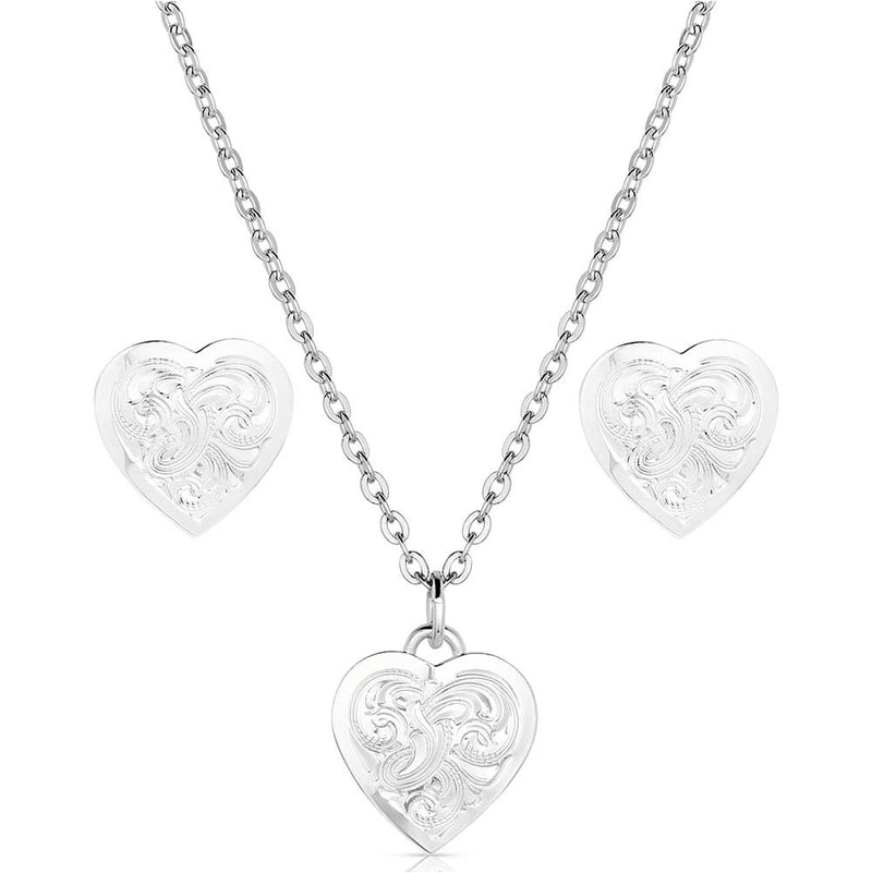 BGJS220 Jewlery Set- Slvr Single Heart