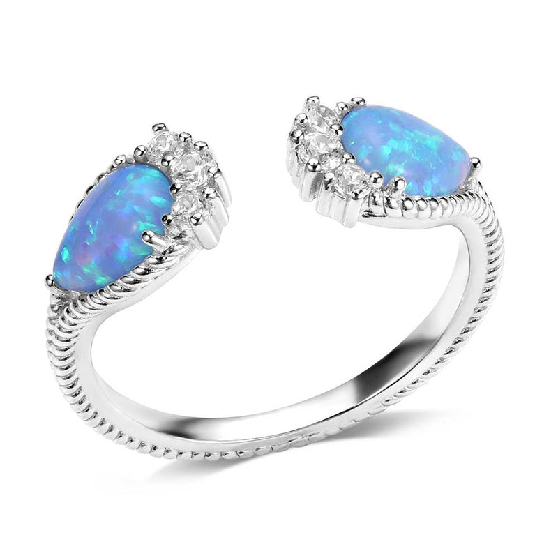 BGRG6300 Ring - Blue Opal Flare