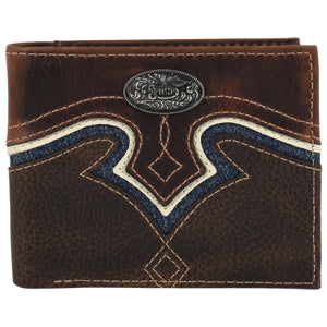 BG24152138W10 Justin Bifold Wallet Yoke w/ Denim Inlay