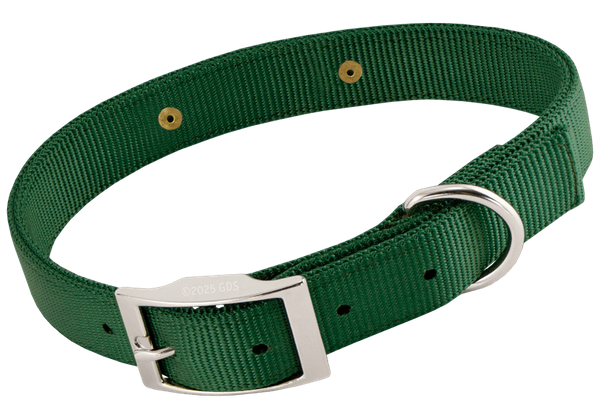 PS764-06448 Collar DoublePly Standard Nylon Collar 1x24" HUNTER GREEN