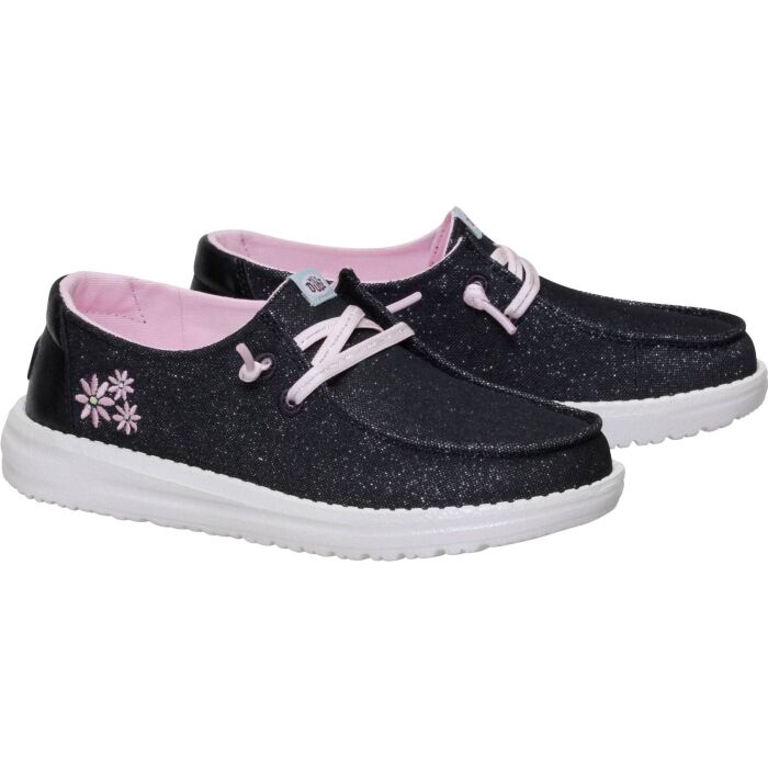 CL44207-025 Hey Dude Kids- Wendy T-  Shimmer Flower Charcoal