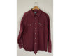 CL112353272-S-Burgundy Wrangler Mens Shirt L/S Vintage Classic Fit