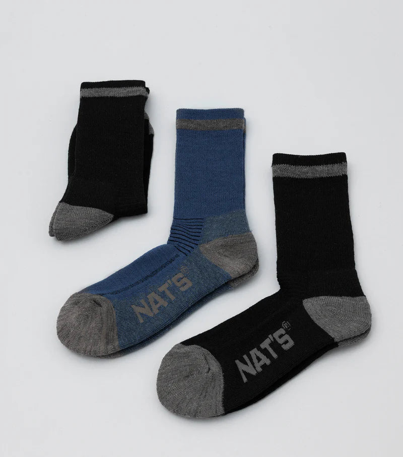 CLNTWK929 Socks - Men's Merino Wool 3 pk  - Assrtd Colors