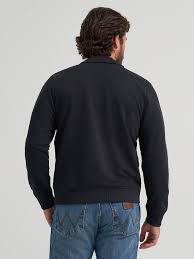 CL112379609- Wrangler Mens 1/4 Zip  Hoodie- Brown w/ Longhorn