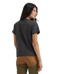 CL112382845- Wrangler Ladies Laney Wilson Giddy Up TShirt- Dark Grey