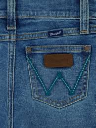 CL112382716-Wrangler Girls Jeans Boot Cut w/ Turq Stitching