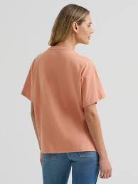CL112379629- Wrangler Ladies Tshirt- Girlfriend Fit Horses- Pink